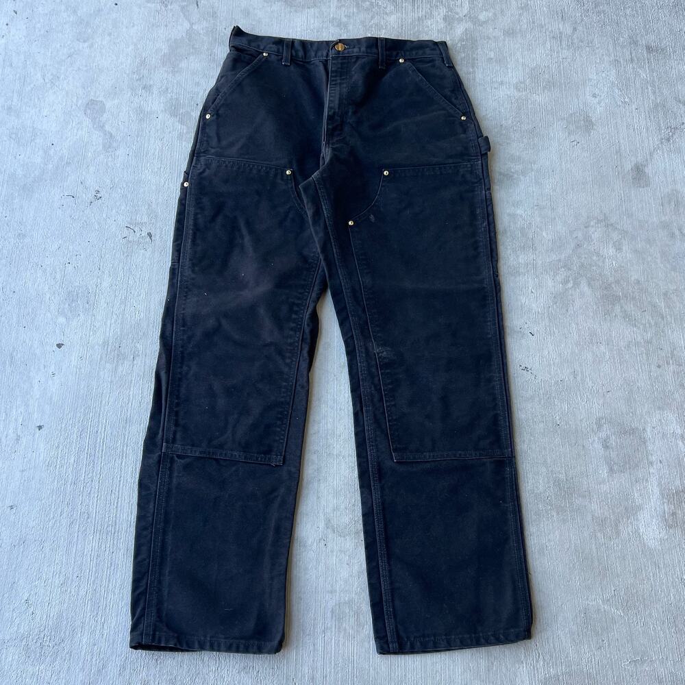 Carhartt black double knee work wear carpenter pants
